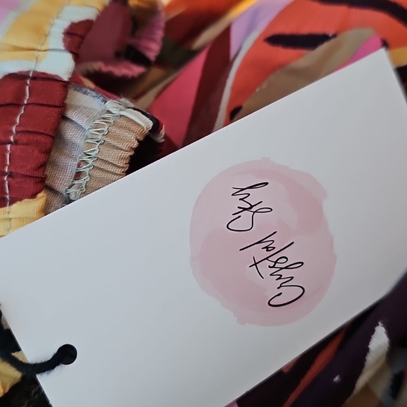 Crystal Sky Size 3X Tropical Print Long Maxi Dress Multi-Color - Picture 6 of 7